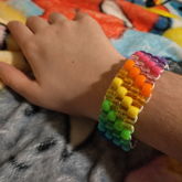 Rainbow Glitter Cuff