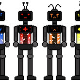 Rainbow TV-Head Robots