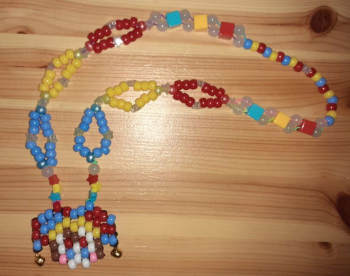 Primary Colour Necklace With Glow In The Dark Beads And TADC Pomni the-amazing-digital-circus-kandi-bracelets-tadc-pomni-jax-ragatha