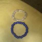 Clear Single &blue Anklet