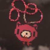 Gloomy Bear Perler Kandi Necklace