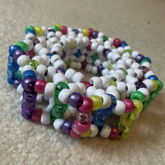 White And Rainbow Carosuel Cuff!!