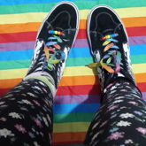 Rainbow Shoelace Project Beads On My Shoes :D 