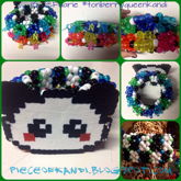 Panda Cuff With Frosted Beads