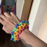 Rainbow Pearl Mandala Cuff