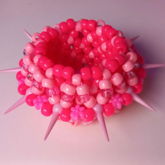 Pink Spikey Cuff