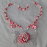 Pink & White Candy Necklace