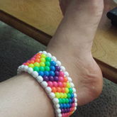 Rainbow Peyote Anklet