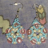 Trans Colored Pentacle Earrings