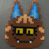 Animal Crossing Cat Villager || Katt — Perler Beads , Fuse Beads , Iron Beads .