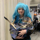 Me In Miku Cos Holding Baby Kangaroo At A Comicon