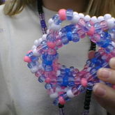 Help This Star Cuff Ate All My Clear Blue+pink Bead