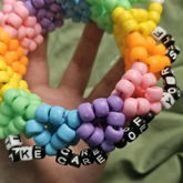 Take Care Of Yourself Rainbow Ufo Cuff