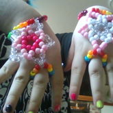 Finished Kandi Gloves!