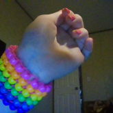 My Rainbow (and First) Kandi Cuff!
