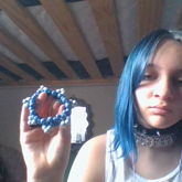 Blue And Grey Spiked Kandi Cuff