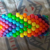 Handmade Rainbow Chevrons Cuff