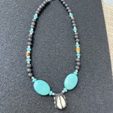 Turquoise+Tiger Eye Necklace 