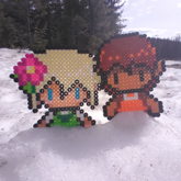 kel and basil in the snow!!