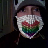 Rainbow Heart Mask