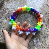 Rainbow Spiked Collar 