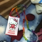 Hello Kitty Clear&glitter Rainbow Necklace 