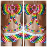 Full Rainbow Kandi Outfit 