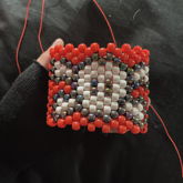 Red Skull Multi Stitch Cuff 