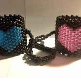 Blue & Pink Kandi Cuffs