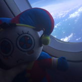 Pomni On A Plane 