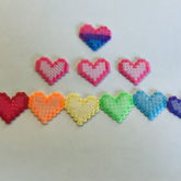 Perler Bead Hearts! <3