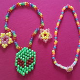 Alien Star Necklace And Flower Baby Necklace