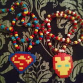 Superman And Iron Man Necklaces