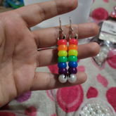 Neon Rainbow Kandi Earrings