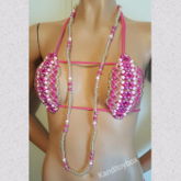 Pink Kandi Pasties And Necklace 