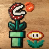 Fire Piranha Plant In Warp Pipe And Fire Flower 