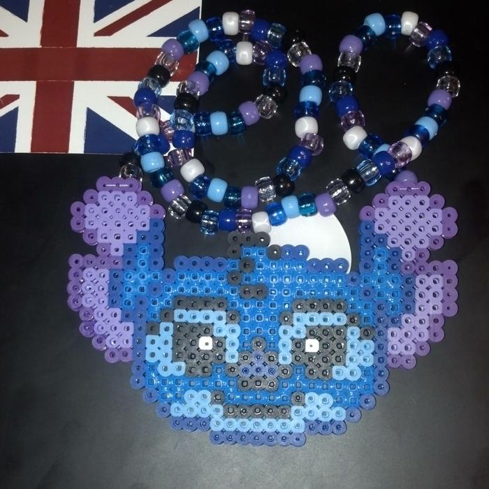 I'm making this perler into a necklace, what color beads should I use? : r/ kandi