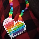 Rainbow Hear Tperler Necklace
