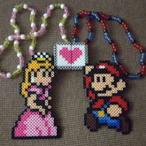 Princess Peach & Mario Couples Necklaces