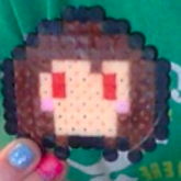 Chara Head Undertale Perler