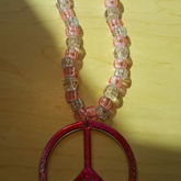 Long Pink Peace Necklace