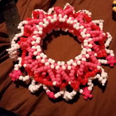 Pink And White V Day 3d Cuff 