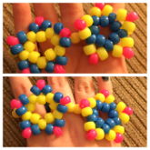Neon Yellow, Pink, And Blue Star Bracelet