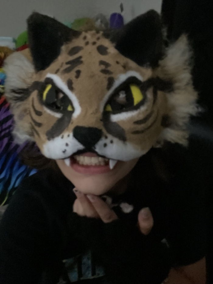 5 Pcs Therian Mask Cat Face Masquerade Halloween Masks Adults
