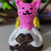 Ice Cream Kitty Clay Figure
