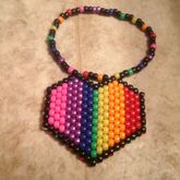 Rainbow Heart Necklace 