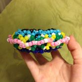 Cage Cuff With Mini Pony Beads