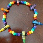 Rainbow Kandi Crayon Necklace