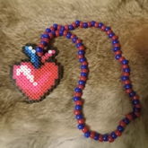 Heart Perler Charm Necklace