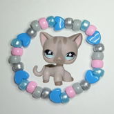 Grey Cat Lps Kandi Bracelet